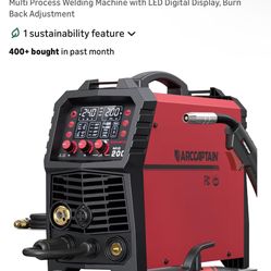 ARCCAPTAIN MIG Welder, 200Amp 6 in 1 Gas MIG/Gasless Flux Core MIG/Stick/Lift TIG/Spot welding/Spool Gun 110V/220V Aluminum Multi Process Welding Mach