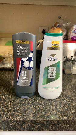 Dove Limited Edition “FIFA” His & Hers Body Wash-2 Items!$14.92+Value)