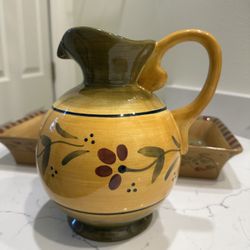 Ceramic Pitcher and Serving Tray