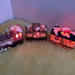 Vintage Christmas train lights 