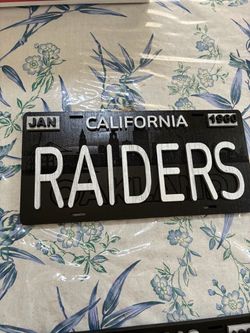 Engraved Oakland Raiders License Plate