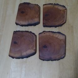 Handmade Cherry Wood Coasters