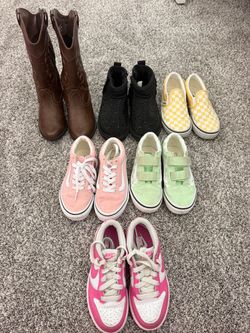Girls’ Shoe Bundle – 6 Pairs of Boots & Sneakers