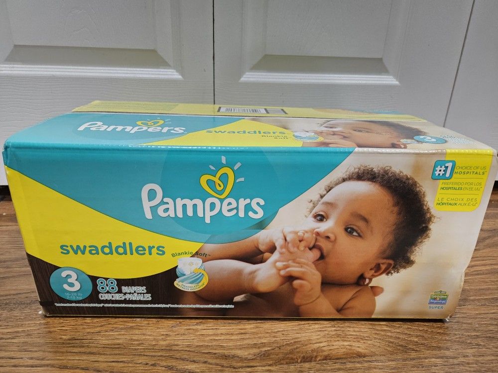 Pampers Swaddlers Size 3, 88 ct