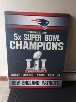XL 5x Champions Patriots Canvas