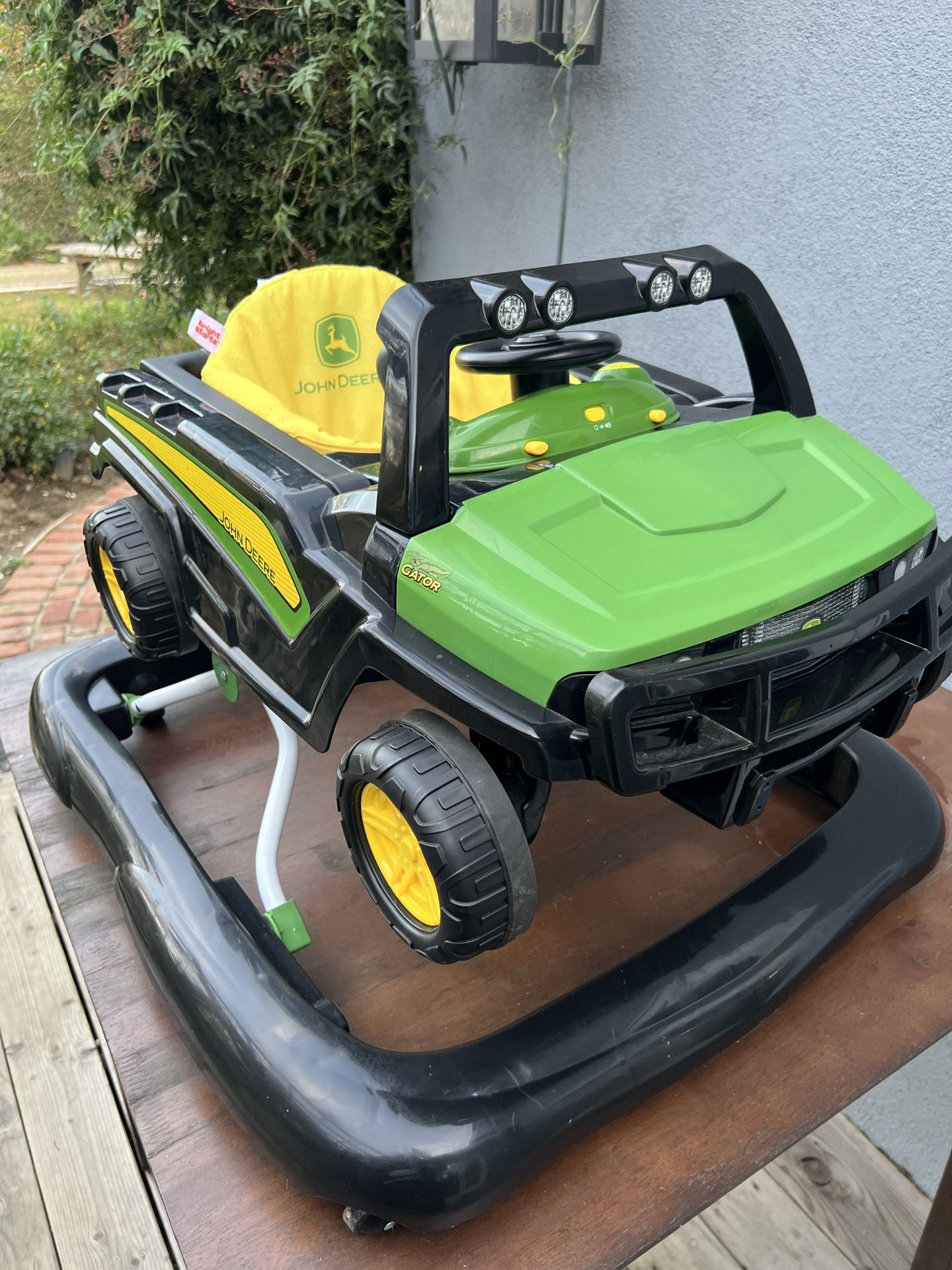Walker - Bright Starts John Deere Gator 4-in-1 Baby Walker with Removable Steering Wheel