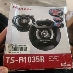 PIONEER F-Series TS-F1035R 4” 2-Way Speakers (Pair) – 150W Max, Balanced Sound + Smooth Treble, Great Stock Replacement, High-Efficiency Speaker Desig