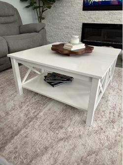 White coffee table