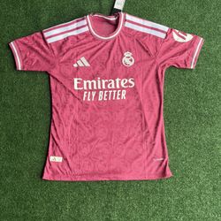 Pink Real Madrid Jersey Size S Name Mbappe Number 10