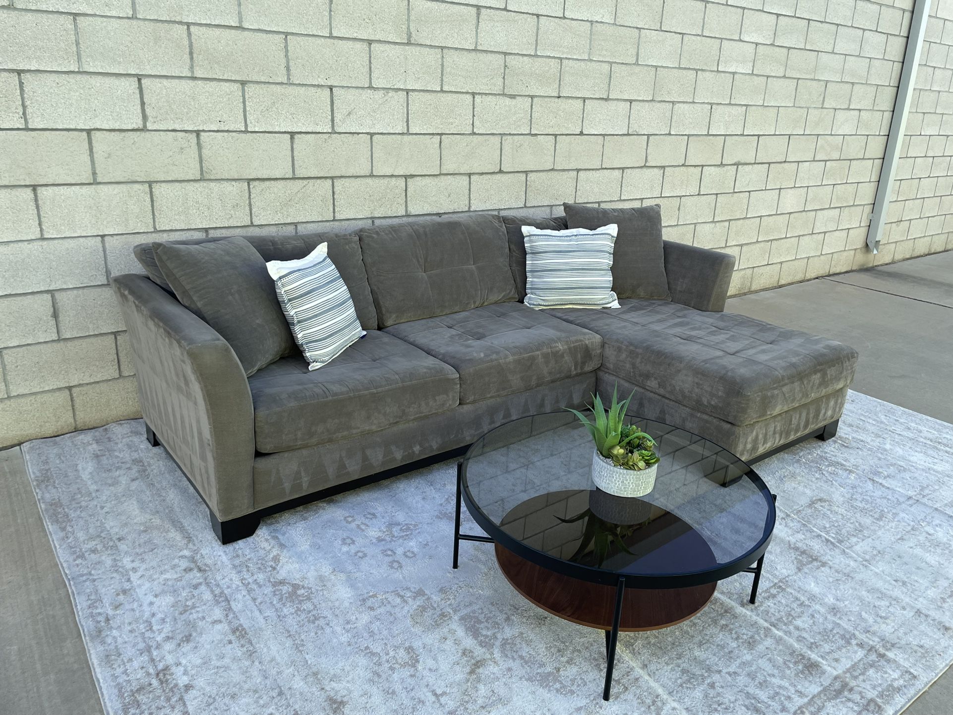 *Free Delivery* Gray Macys Sectional Couch Sofa