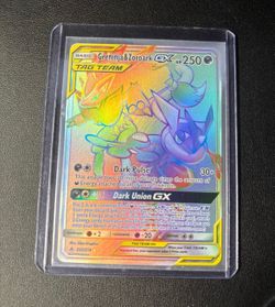 Greninja & Zoroark GX Tag Team Rainbow Rare Pokemon Card