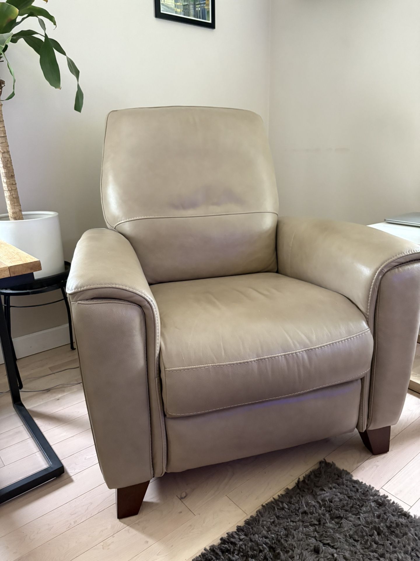 Macy’s Brayna 35” Leather Pushback Recliner