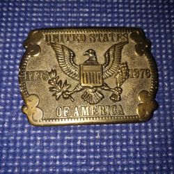 Brass bicentennial  Belt buckle
