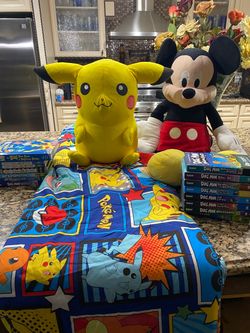 Mickey Mouse,Dog Man, and Pokémon
