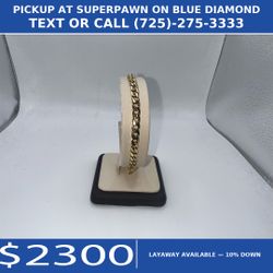 14K Yellow Gold Cuban Bracelet ( Ask for David )