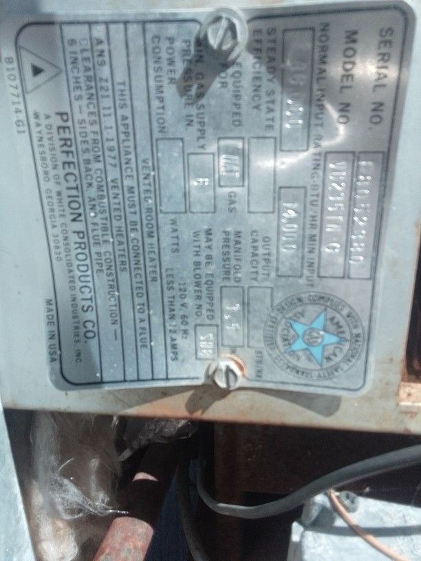 Propane Or Natural Gas Home Heater 