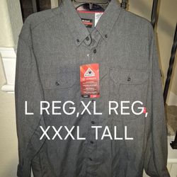 BULWARK FRC IQ SERIES LIGHT WEIGHT CONFORT GREY BUTTON UP SHIRTS 