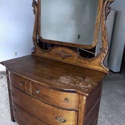 Antique Dresser with Mirror