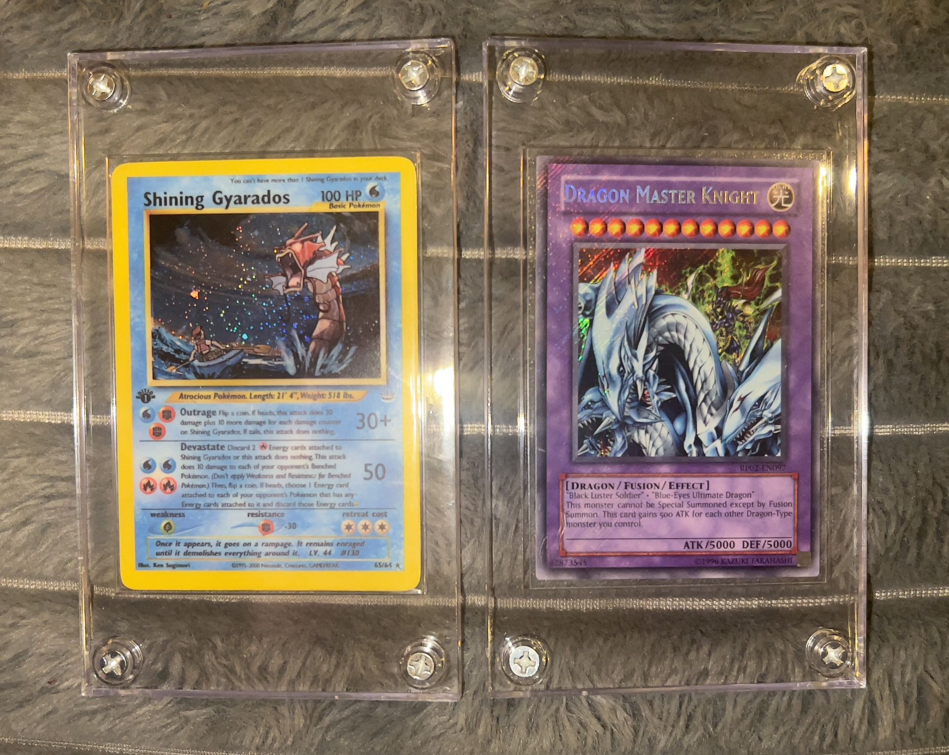 Shining Gyarados, Neo Revelation (1st Ed.) & Dragon Master Knight, RP02 (Secret Rare)