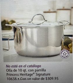 Princess house olla de 10qt con parrilla