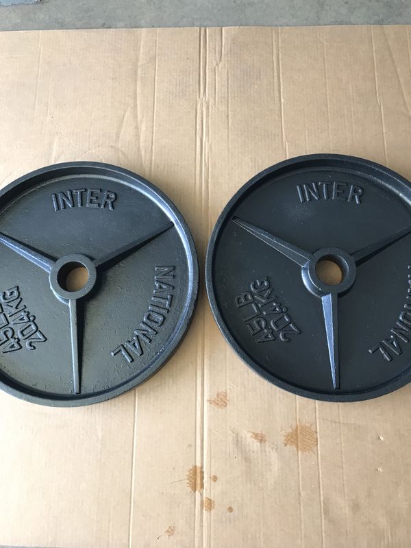 Deep Dish Olympic Size Weight Plates 2x45 for Sale in Stockton, CA - OfferUp