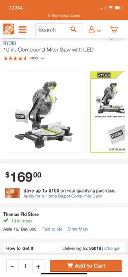 Ryobi 10 In Saw