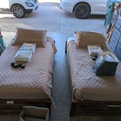 2 Like New Twin Bed Sets with Extras