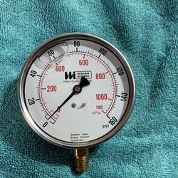 Liquid Glycerin Filled 160psi Calibrated Industrial Pressure Gauge