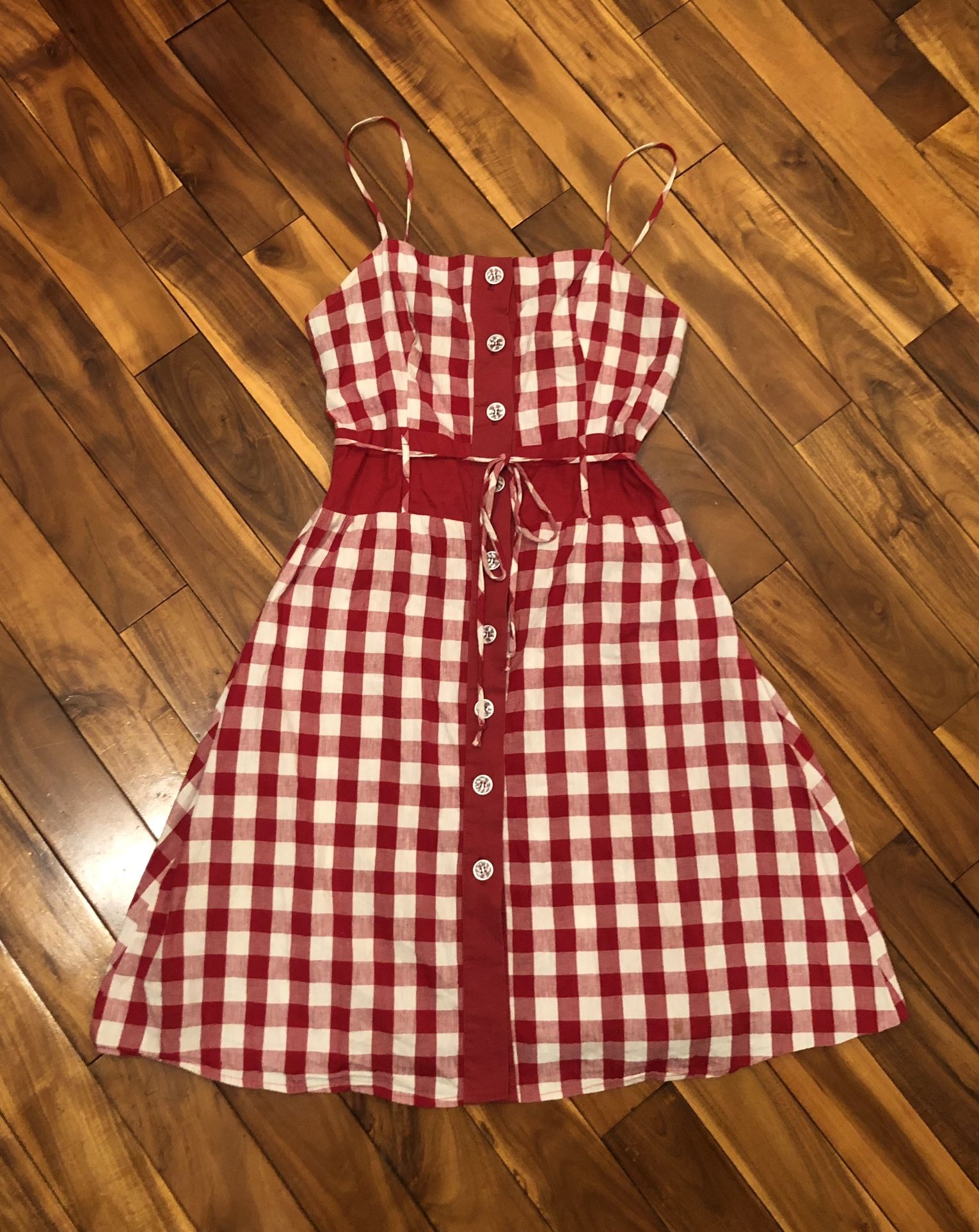 Women’s Red & White Gingham Dress Size Small