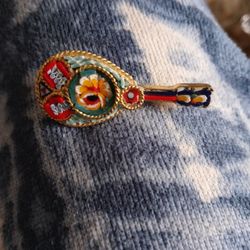 Mosaic Brooch Pin