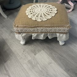 Lamp Shade And Foot Stool 