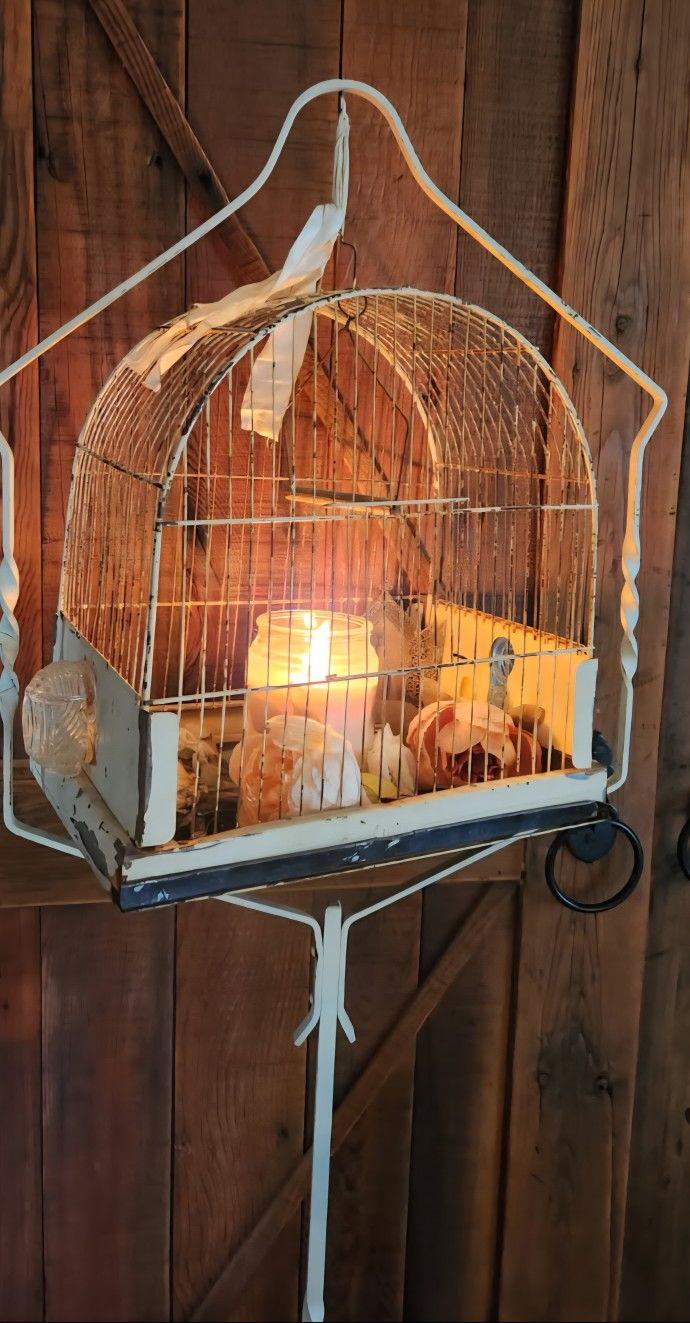 Vintage Bird Cage w/Stand