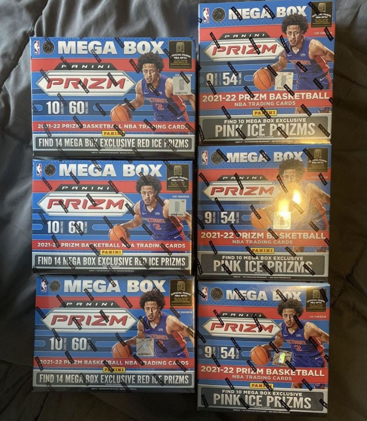 2021 NBA Panini Prizm Mega Box (lot of 6)