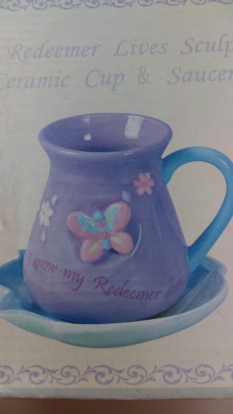 Christian gift cup and saucer
