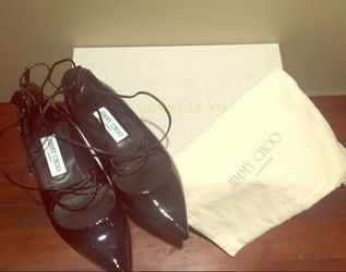 Authentic Jimmy choo lace up flats