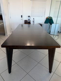 West Elm Modern Dark Wood Rectangular Dining Table