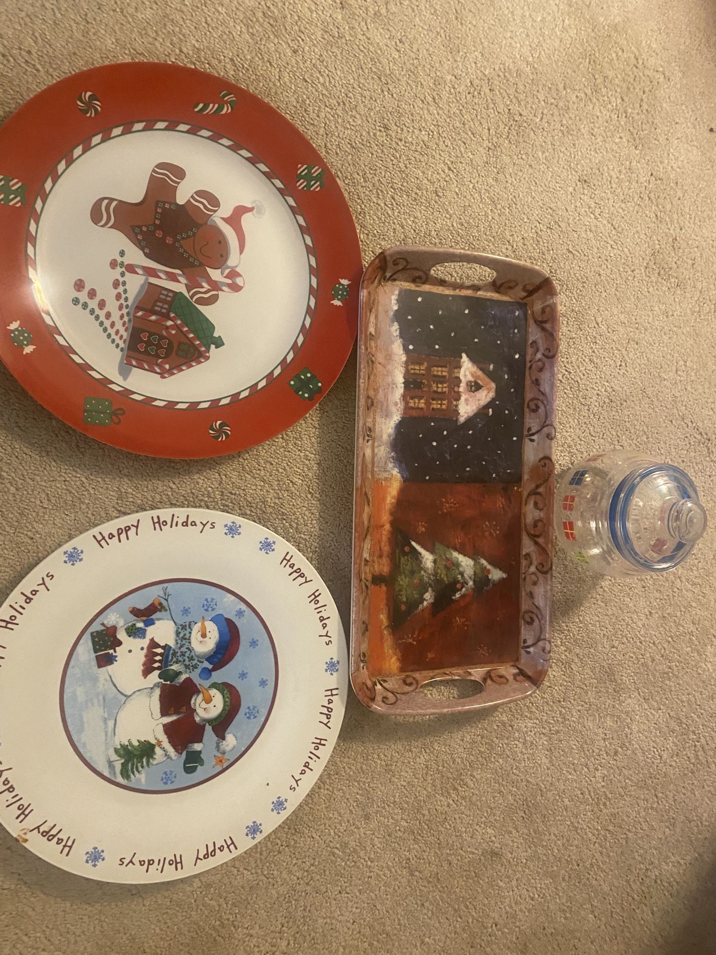 Dish, Platters & Candy Jar