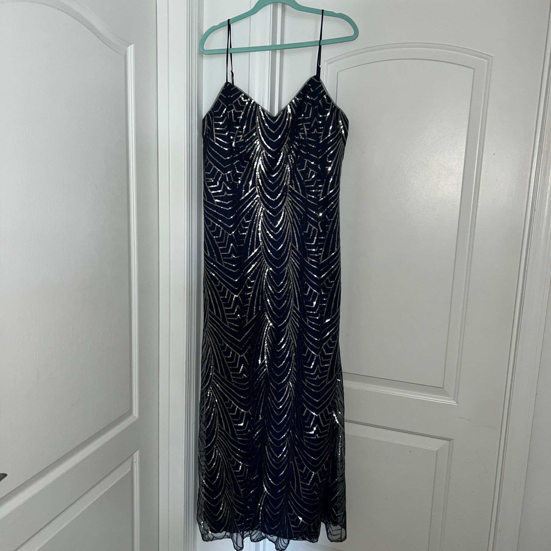 David’s Bridal Navy Blue Formal Dress Long Size 20