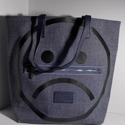 Marc by Marc Jacobs Smiley Face Frown Tote Bag Blue Workwear