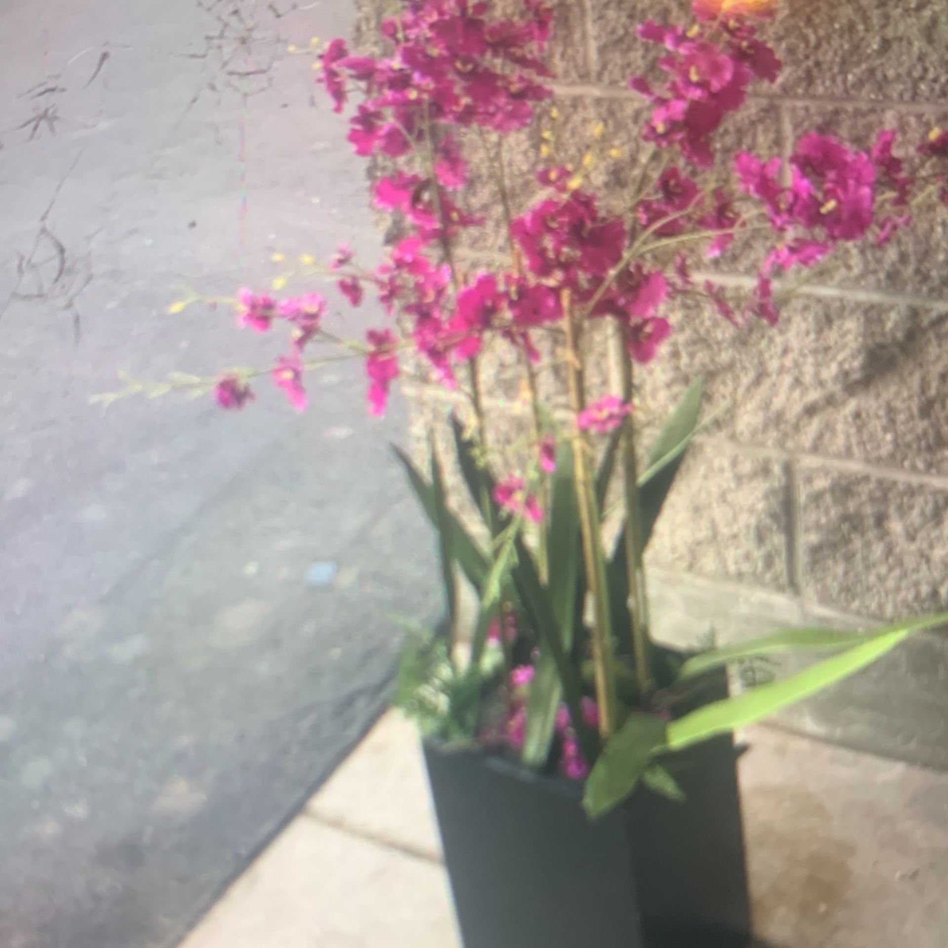 Fake flower / 2qty vases