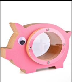 Brandnew Wooden Piggy Bank, Personalized Piggy Bank for Kids Money Box, Wooden Coin Bank Money Saving Box for for Boys and Girls Birthday Christmas Th