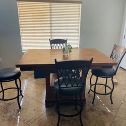 Solid Wood Bistro Height Dining Table
