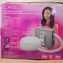 Soft Bonnet Hair Dryer – Portable Hair Dryer with Hood and Adjustable Cap for Curly Hair, Quiet Deep Conditioning Hooded Dryer System