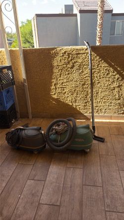 2 vintage interstate industries vacuums