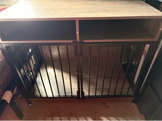 Dog cage cabinet