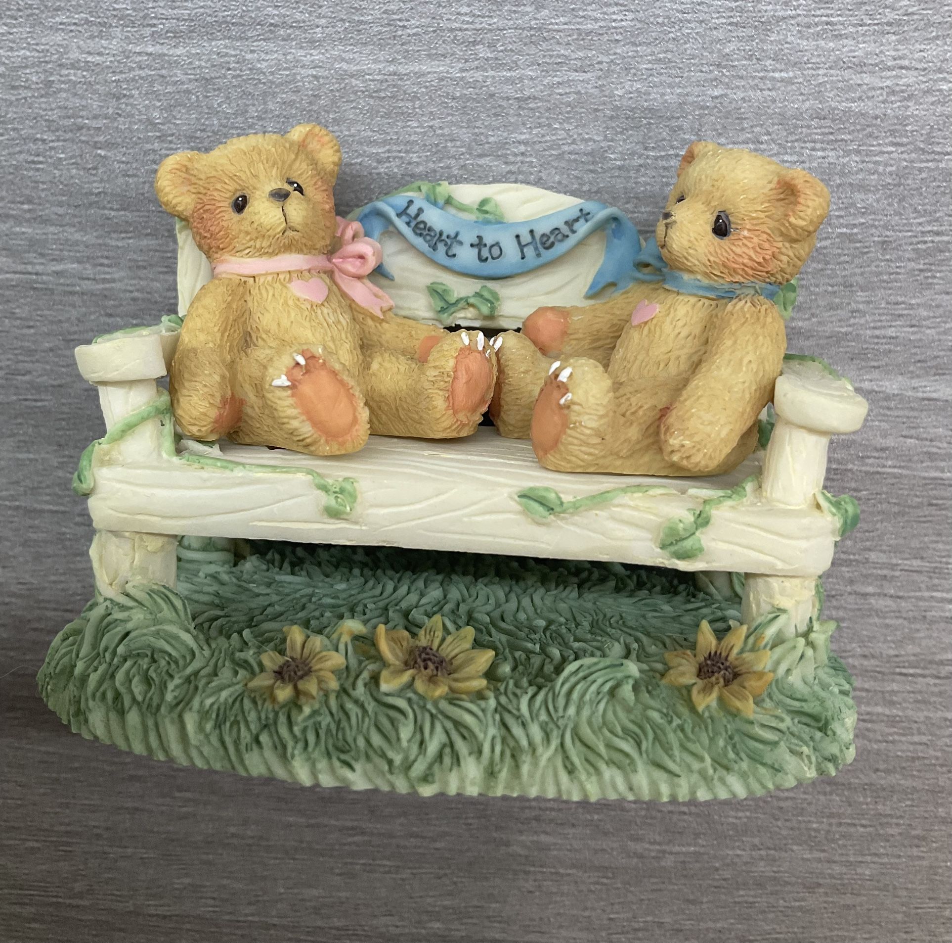 CHERISHED TEDDIES - TWO BEARS ON A BENCH FIGURINE