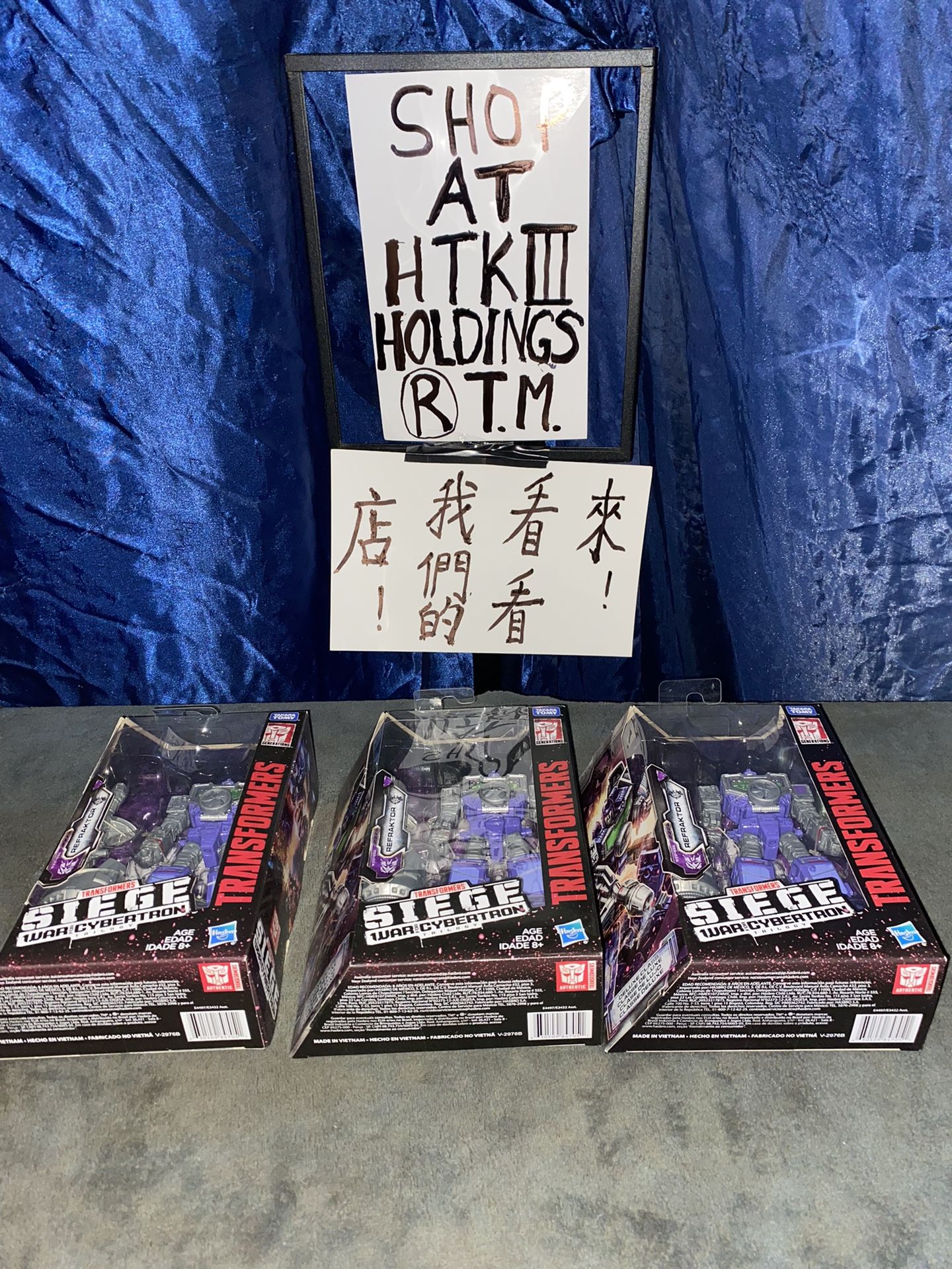 Transformers: Siege Refractor 3 Figure Lot New Sealed .