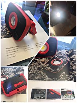 Powerful waterproof shock resistant floor work light. Just like snap on