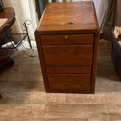 Legal Size Oak Filing Cabinet