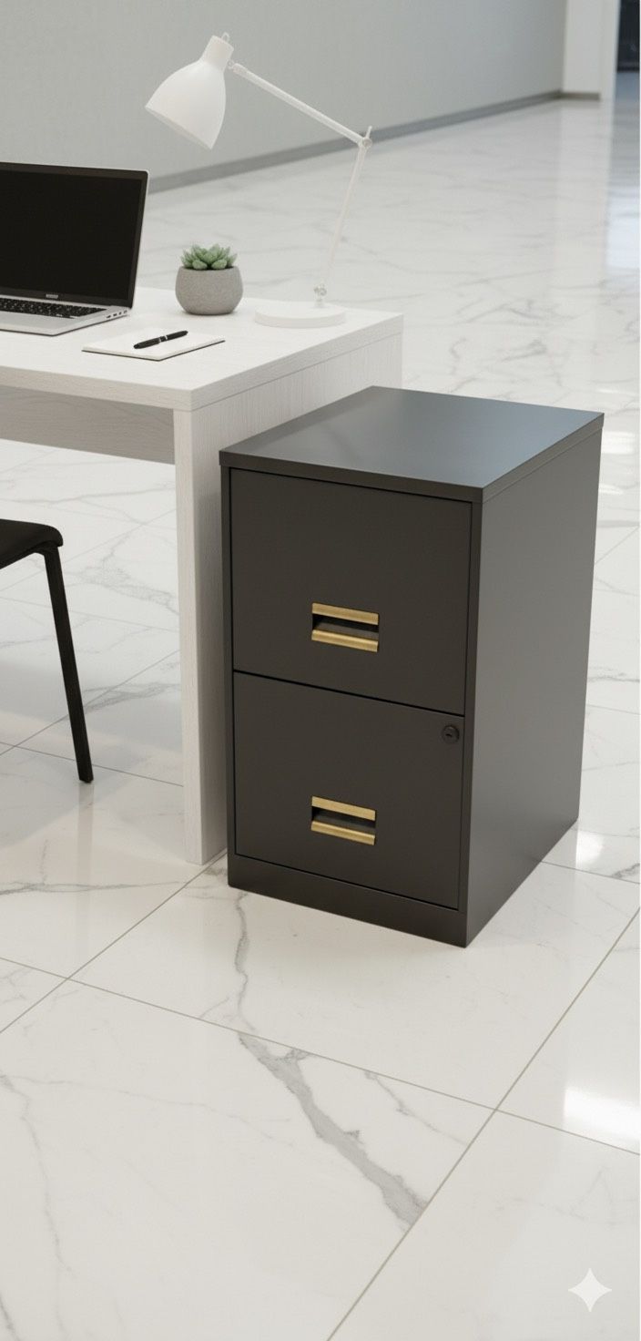 Black Metal Filing Cabinet 